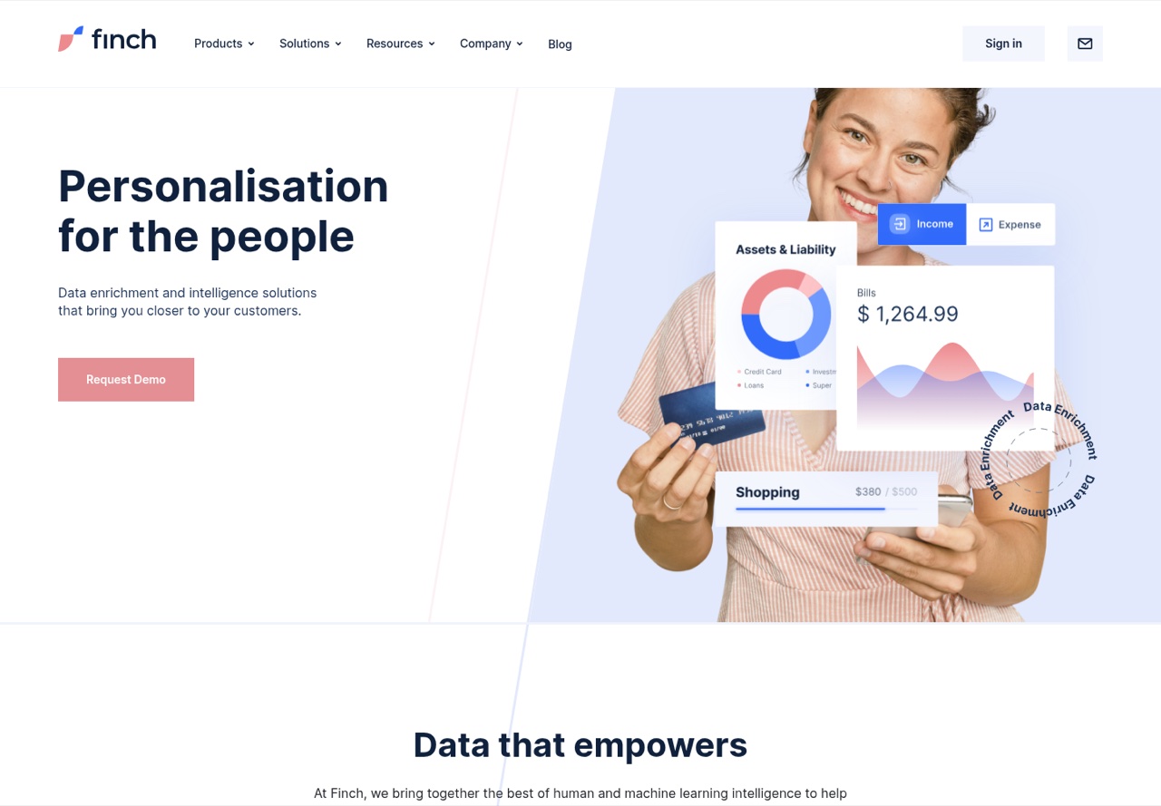 Finch — website preview