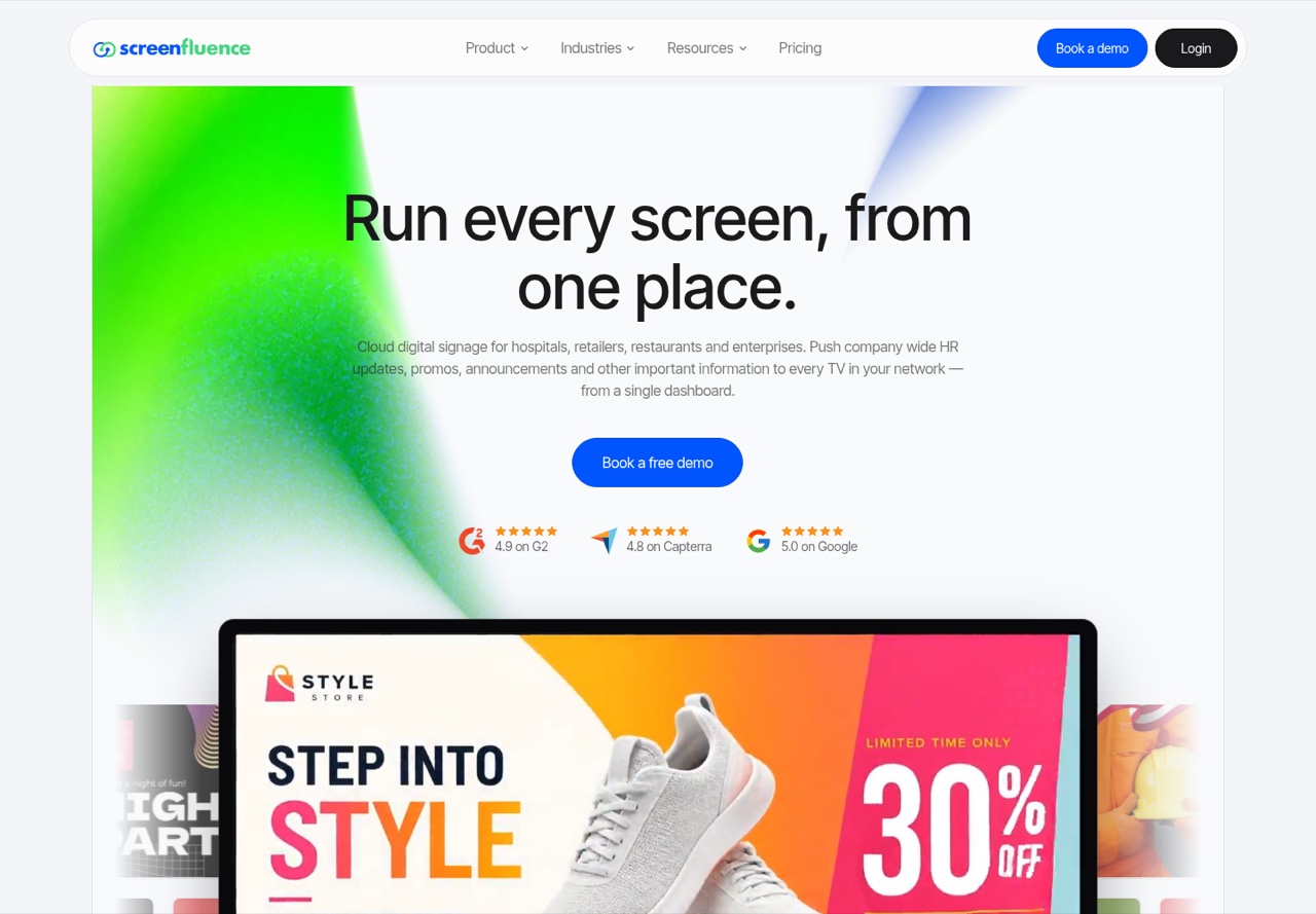 Screenfluence — website preview