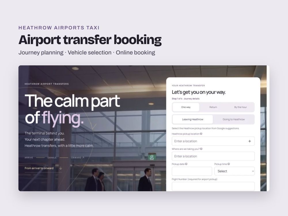 Heathrow Airports Taxi website